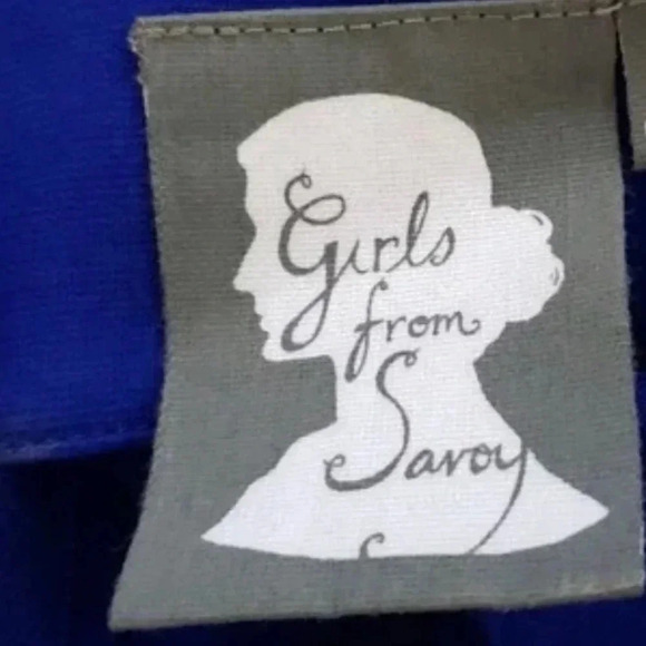 Anthropologie Girls From Savoy Blue Ponte Dress Velvet Bow Taylor Swift Size M - Picture 6 of 10